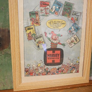 アメリカンコミック インテリアピクチャー ポスター フレームFUN HARVEY COMICS レトロ アメリカンポスター インテリア額の画像