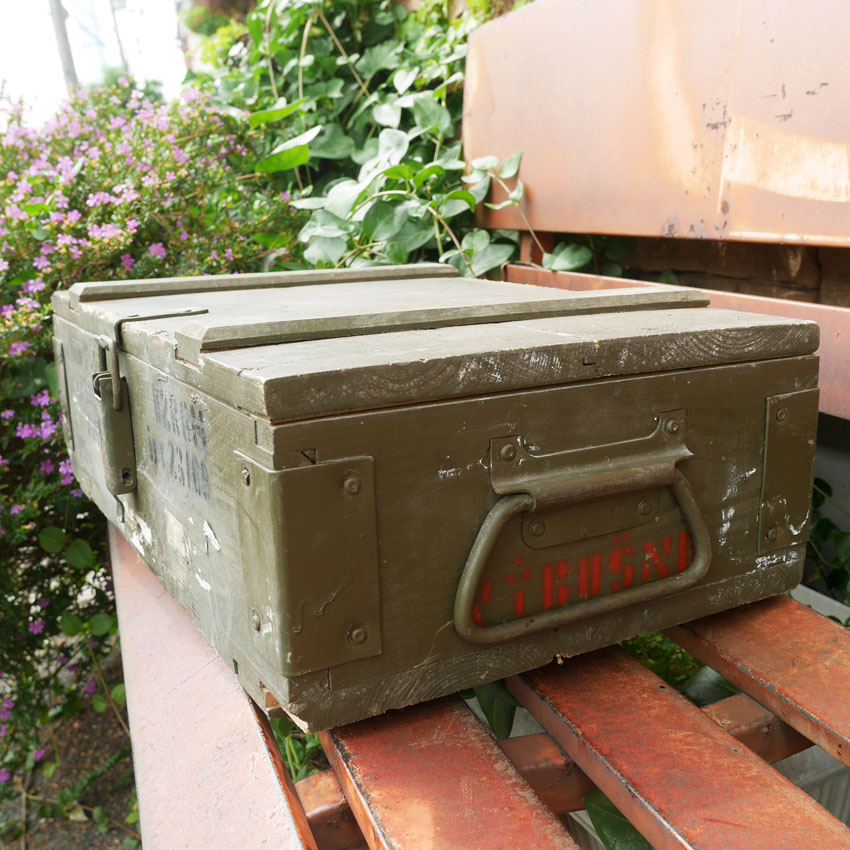 チェコ軍 F1 グレネードボックス 収納 ミリタリー ウッドボックス アンモボックス 手榴弾箱 収納ボックス