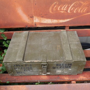 チェコ軍 F1 グレネードボックス 収納 ミリタリー ウッドボックス アンモボックス 手榴弾箱 収納ボックスの画像