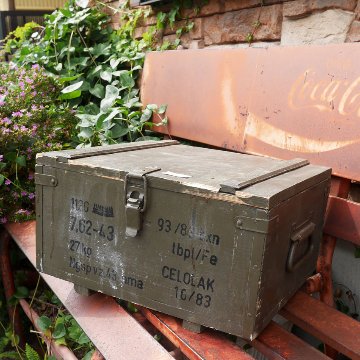 チェコ軍 アミニッションボックス 収納 ミリタリー ウッドボックス アンモボックス 弾薬箱 収納ボックスの画像