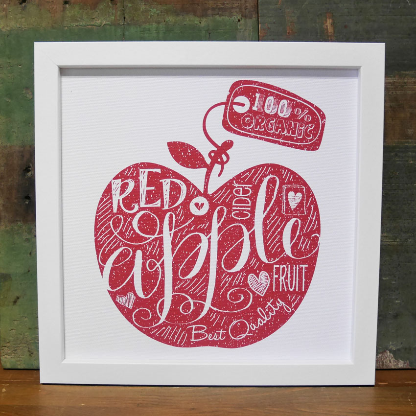 サインフレーム SIGN FRAME Red Apple インテリアピクチャー アップル アメリカン雑貨の画像