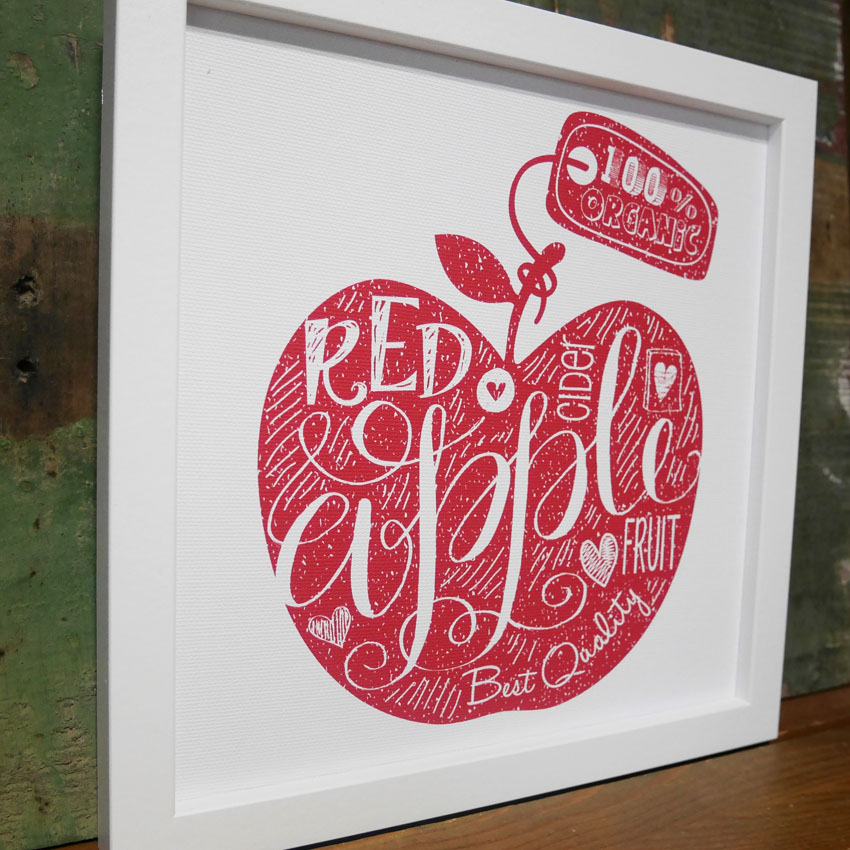 サインフレーム SIGN FRAME Red Apple インテリアピクチャー アップル アメリカン雑貨の画像