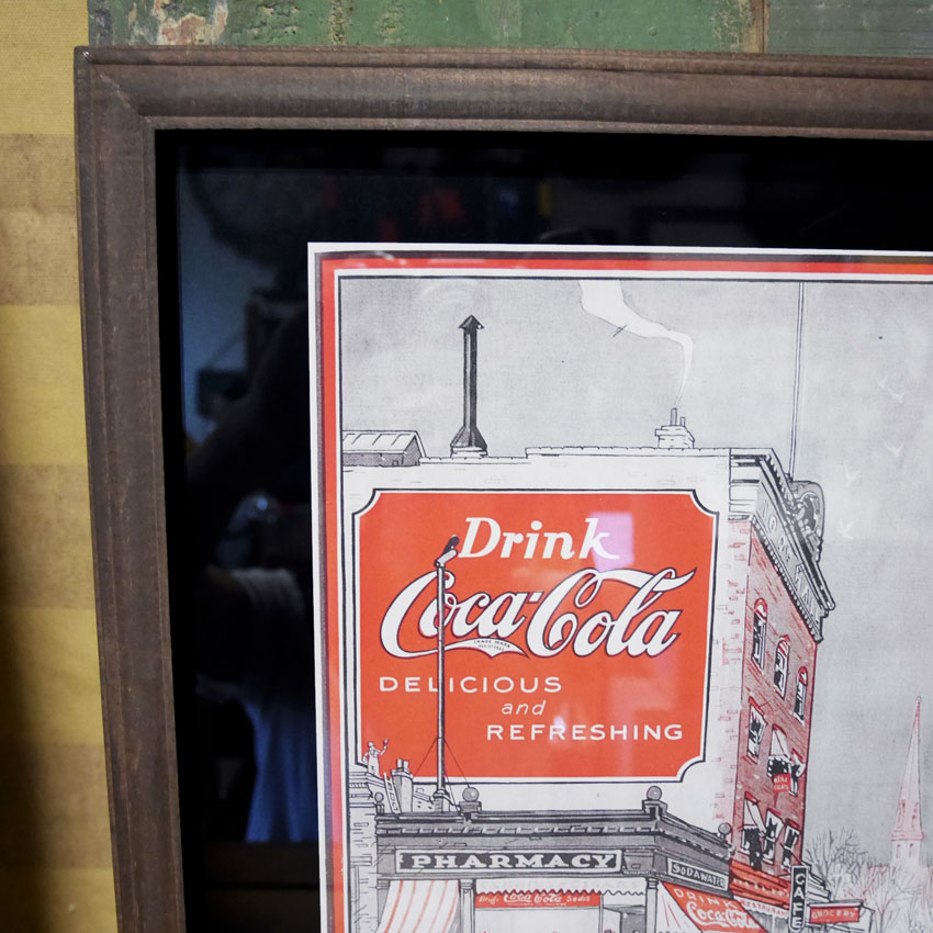 ヴィンテージ フレームポスター　D/COLA BILLBOARD  コカコーラ   インテリアピクチャー  インテリア額の画像