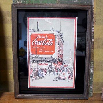 ヴィンテージ フレームポスター　D/COLA BILLBOARD  コカコーラ   インテリアピクチャー  インテリア額の画像