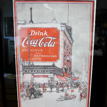 ヴィンテージ フレームポスター　D/COLA BILLBOARD  コカコーラ   インテリアピクチャー  インテリア額の画像