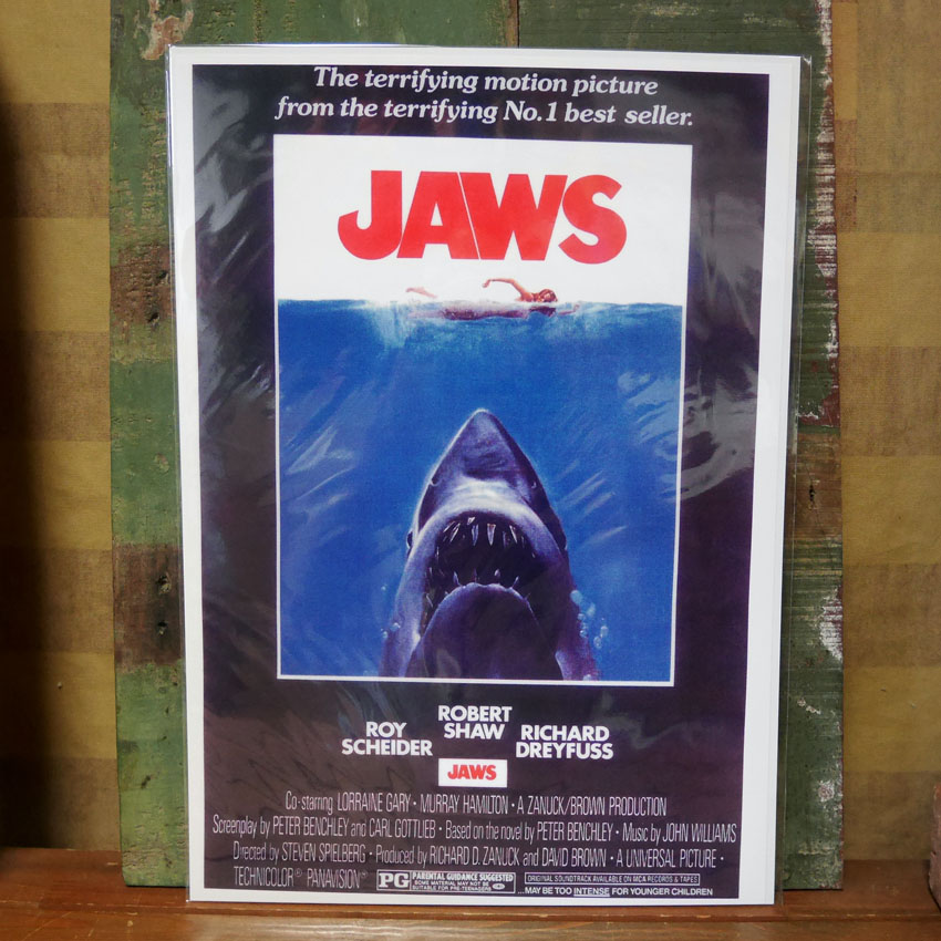 ポスター ジョーズ　 JAWS　ムービー アメリカンポスター　B4　アメリカン雑貨の画像