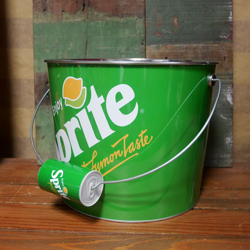 スプライト ティン バケツ Sprite　置物インテリア　アメリカン雑貨の画像
