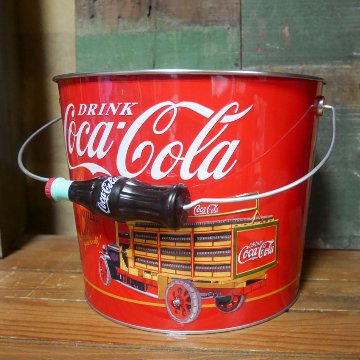 コカ・コーラ ティン バケツ CocaCola コカコーラバケツ　置物インテリア　アメリカン雑貨の画像