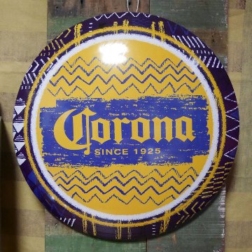 コロナビール 王冠型 ブリキ看板 インテリア ボトルキャップ
