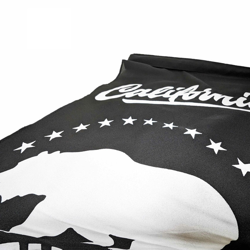 カリフォルニア ナイロンフラッグ タペストリー CALIFORNIA BEAR BLACK インテリア アメリカン雑貨の画像