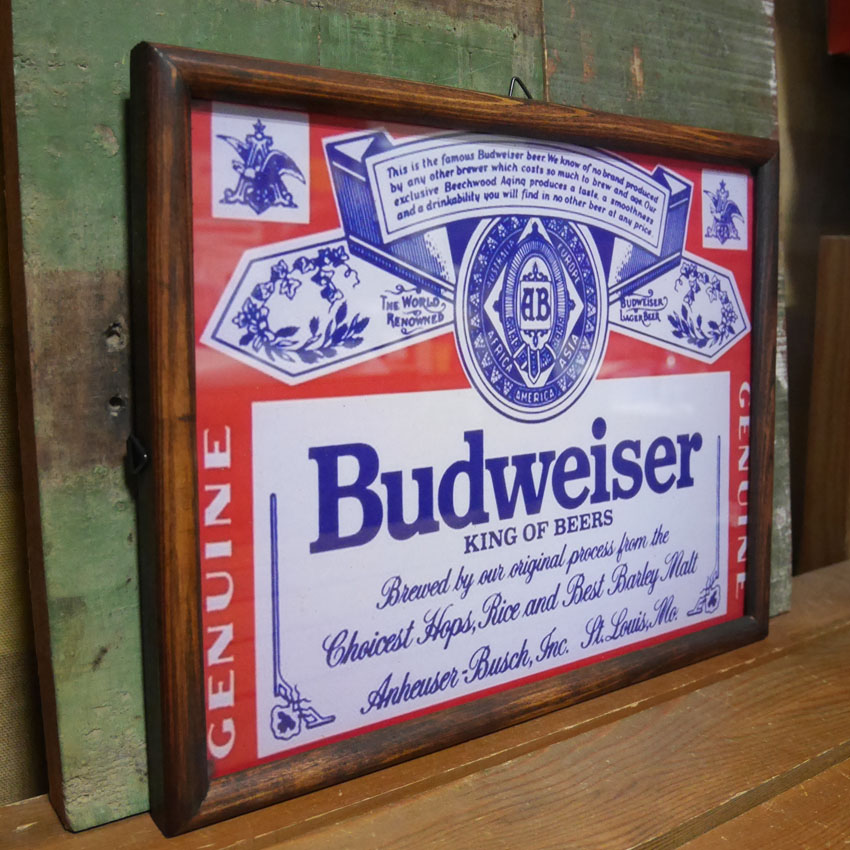 Budweiser インテリアピクチャー バドワイザー ポスター ピクチャーフレーム インテリア額の画像