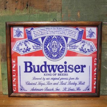 Budweiser インテリアピクチャー バドワイザー ポスター ピクチャーフレーム インテリア額の画像