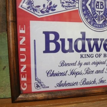 Budweiser インテリアピクチャー バドワイザー ポスター ピクチャーフレーム インテリア額の画像