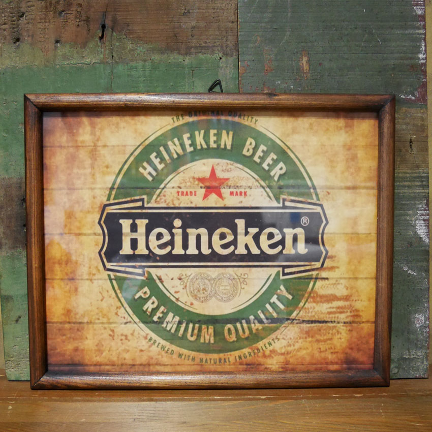 Heineken インテリアピクチャー ハイネケン ポスター ピクチャーフレーム インテリア額の画像