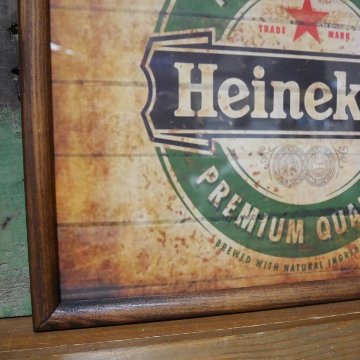 Heineken インテリアピクチャー ハイネケン ポスター ピクチャーフレーム インテリア額の画像