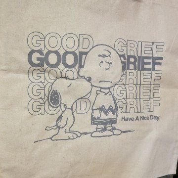 スヌーピー トートバッグ コットン エコバッグ  ショッピングバッグ PEANUTS の画像