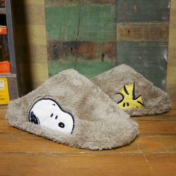 ルームシューズ スヌーピー ボアルームシューズ SNOOPY スリッパ 裏ボア 暖か　インテリア雑貨の画像