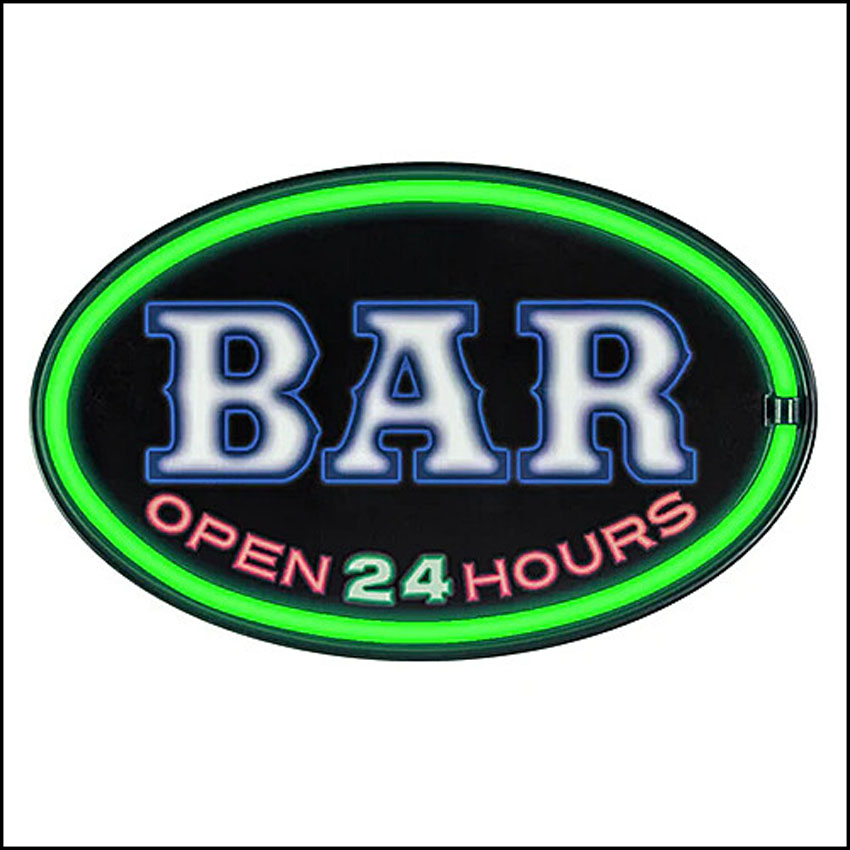 LEDネオンサイン BAR　ロープネオンサイン看板　 オーバル バー　アメリカンインテリアの画像