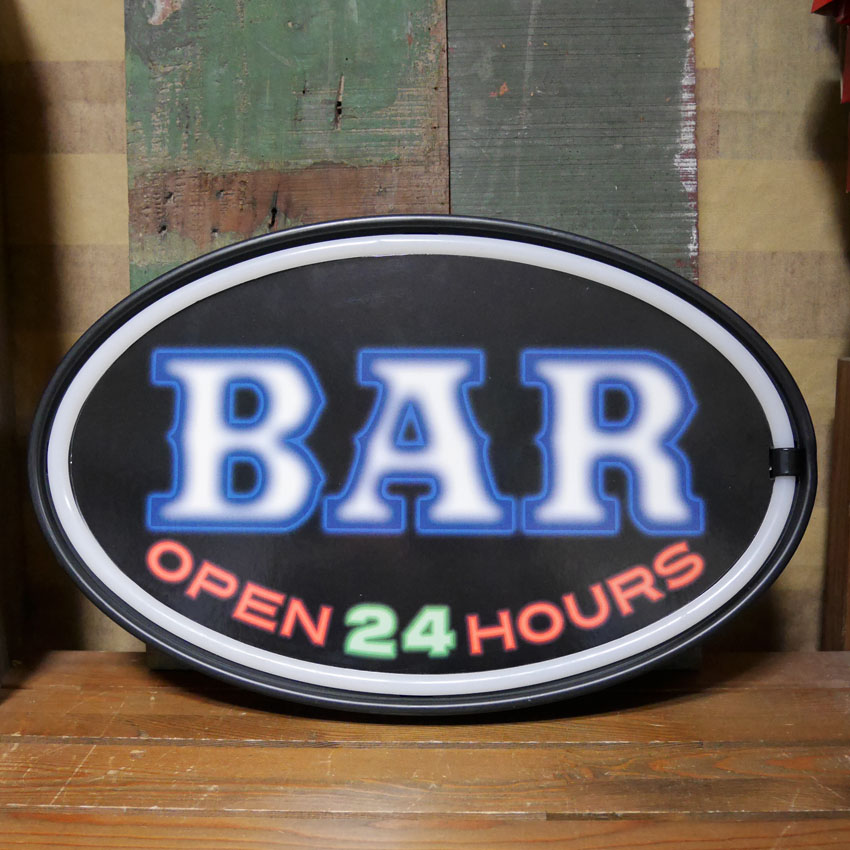 LEDネオンサイン BAR　ロープネオンサイン看板　 オーバル バー　アメリカンインテリアの画像