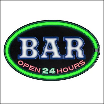 LEDネオンサイン BAR　ロープネオンサイン看板　 オーバル バー　アメリカンインテリアの画像
