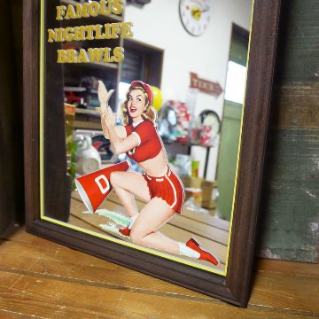 パブミラー BP E/Cheerleader インテリア ウォールミラー 鏡 PUB アメリカン雑貨の画像