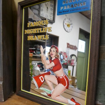 パブミラー BP E/Cheerleader インテリア ウォールミラー 鏡 PUB アメリカン雑貨の画像