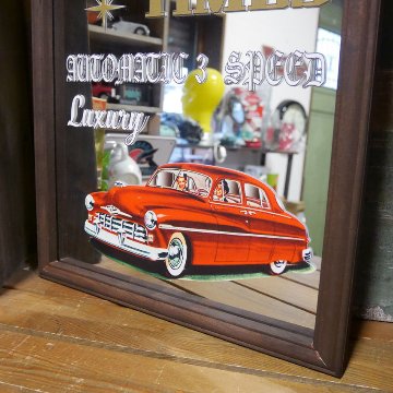 パブミラー CAR OF THE TIMES　インテリア ウォールミラー 鏡 PUB アメリカン雑貨の画像