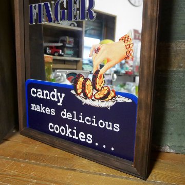 パブミラー BUTTER FINGER　インテリア ウォールミラー 鏡 PUB アメリカン雑貨の画像