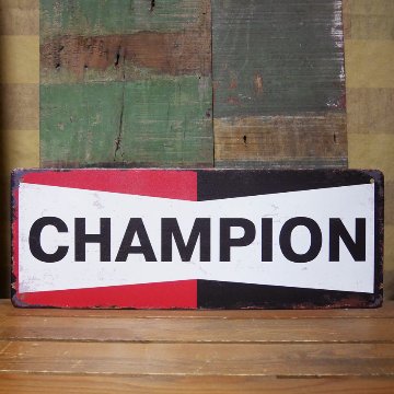 アメリカンサインボード CHAMPION インテリア メタルサイン ブリキ看板 チャンピオン アメリカン雑貨の画像