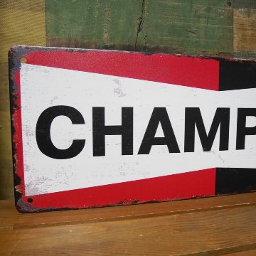 アメリカンサインボード CHAMPION インテリア メタルサイン ブリキ看板 チャンピオン アメリカン雑貨の画像
