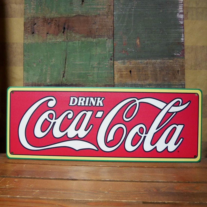 コカ・コーラブリキ看板 コカコーラ アメリカンサインボード Coca-Cola ティンサイン　アメリカン雑貨の画像