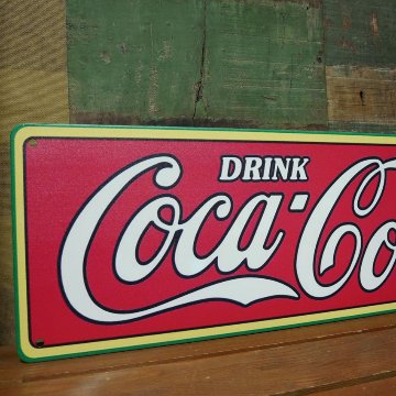 コカ・コーラブリキ看板 コカコーラ アメリカンサインボード Coca-Cola ティンサイン　アメリカン雑貨の画像