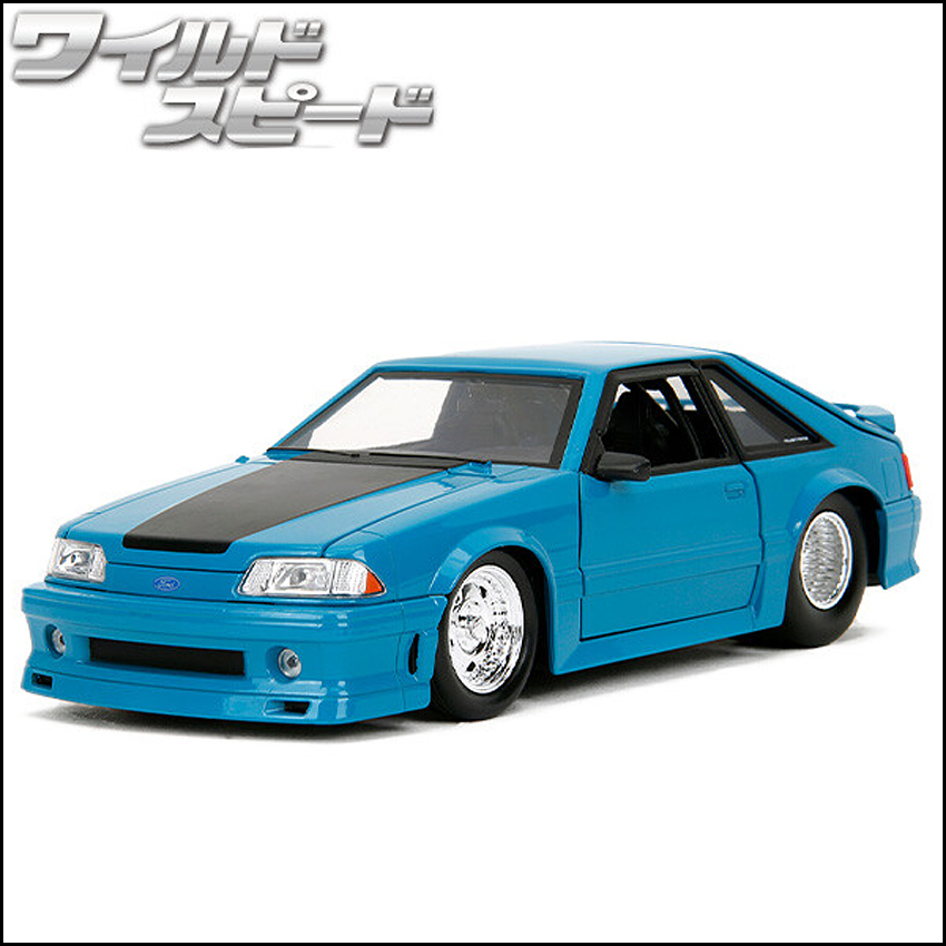 ワイルドスピードダイキャストカー 1989 FORD MUSTANG GT 1/24 レトロミニカー JADA　アメリカン雑貨の画像