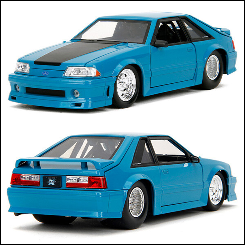 ワイルドスピードダイキャストカー 1989 FORD MUSTANG GT 1/24 レトロミニカー JADA　アメリカン雑貨の画像