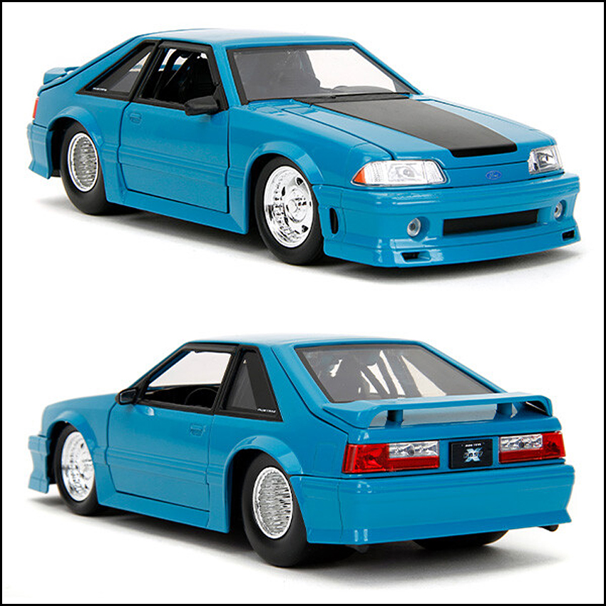 ワイルドスピードダイキャストカー 1989 FORD MUSTANG GT 1/24 レトロミニカー JADA　アメリカン雑貨の画像