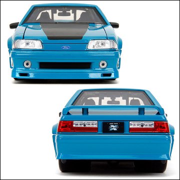 ワイルドスピードダイキャストカー 1989 FORD MUSTANG GT 1/24 レトロミニカー JADA　アメリカン雑貨の画像