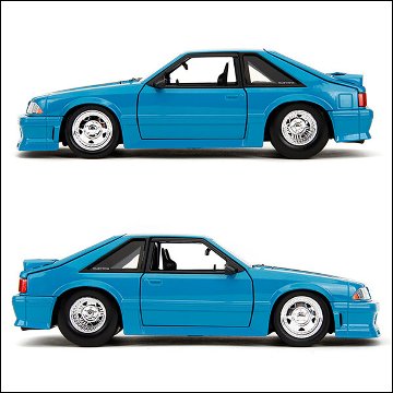 ワイルドスピードダイキャストカー 1989 FORD MUSTANG GT 1/24 レトロミニカー JADA　アメリカン雑貨の画像
