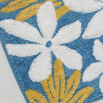 ハワイアン トイレマット ＆ トイレカバー  BLUE TIARE プメハナトイレセット トイレタリーの画像