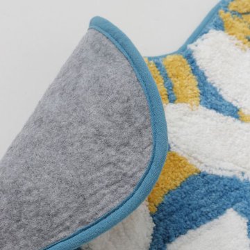 ハワイアン トイレマット ＆ トイレカバー  BLUE TIARE プメハナトイレセット トイレタリーの画像