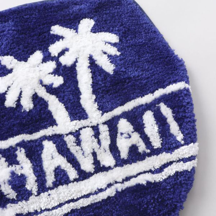 ハワイアン トイレマット ＆ トイレカバー  NAVY パームツリートイレセット  トイレタリーの画像