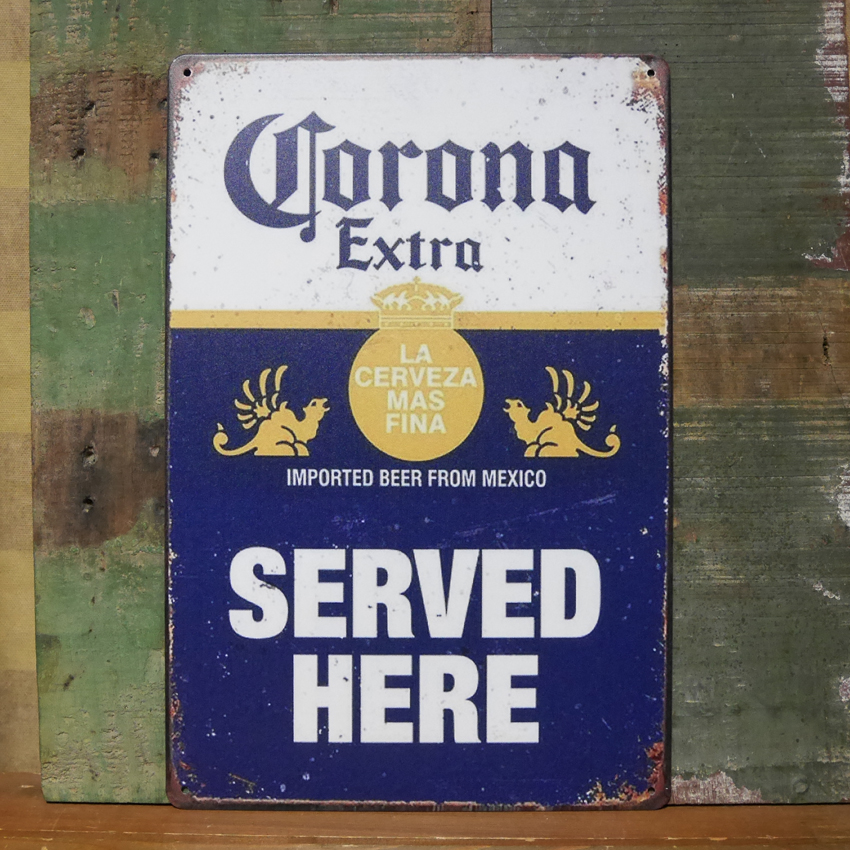 コロナ・エキストラ アメリカンサインボード CORONA EXTRA ブリキ看板　アメリカン雑貨の画像
