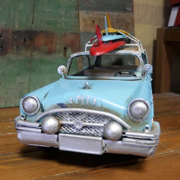 ヴィンテージカー SURF ワゴン 自動車 インテリア VINTAGE CAR ブリキのおもちゃ アメリカン雑貨の画像