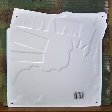 アンティークエンボスプレートNEW YORK ONE WAY インテリア ダイカット ブリキ看板 ニューヨーク  アメリカン雑貨の画像