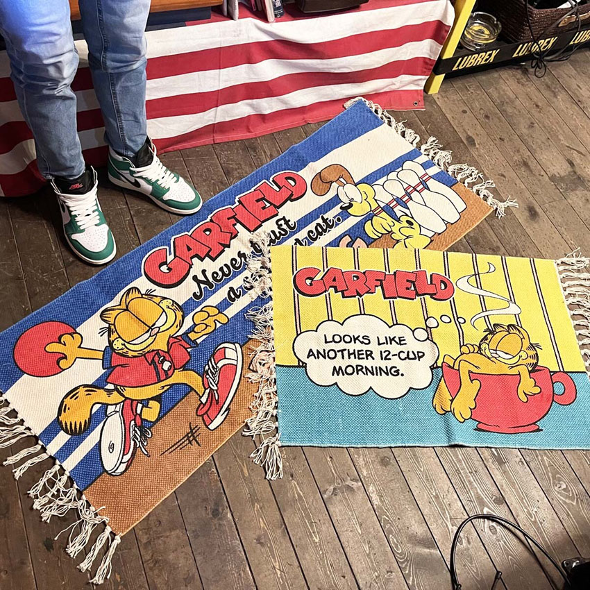 ガーフィールド フロア コットンマットGARFIELD　インテリアマット　玄関マット　バスマット　アメリカン雑貨の画像
