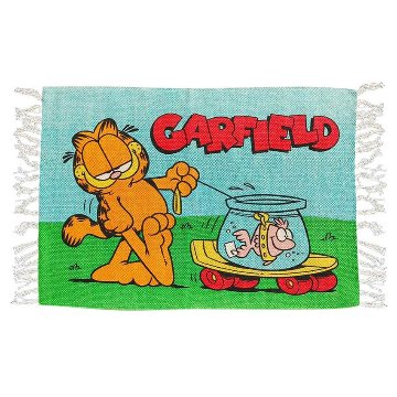 ガーフィールド フロア コットンマットGARFIELD　インテリアマット　玄関マット　バスマット　アメリカン雑貨の画像