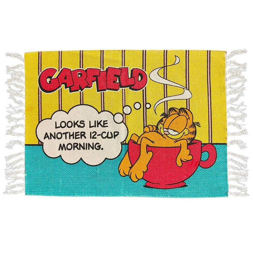 ガーフィールド フロア コットンマットGARFIELD　インテリアマット　玄関マット　バスマット　アメリカン雑貨の画像