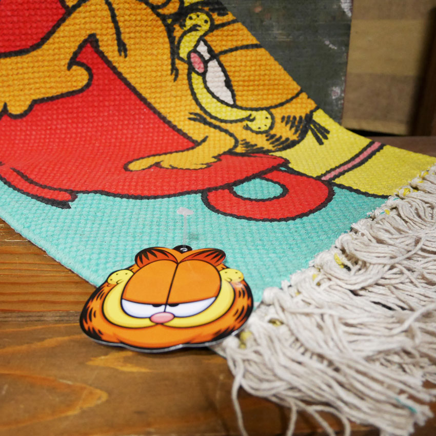 ガーフィールド フロア コットンマットGARFIELD　インテリアマット　玄関マット　バスマット　アメリカン雑貨の画像