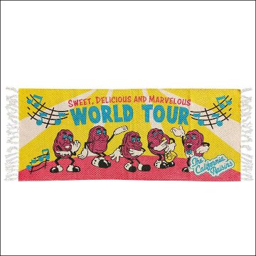 カリフォルニア レーズンズ ロング キッチンマット WORLD TOUR RAISIN-YELLOW インテリアマット　玄関マット　アメリカン雑貨の画像
