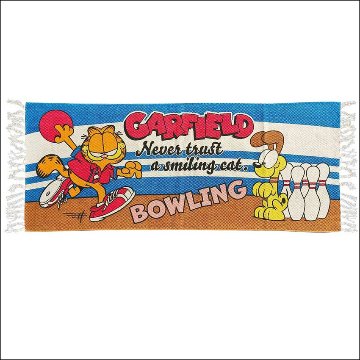 ガーフィールド ロング キッチンマット BOWLING  インテリアマット　玄関マット　アメリカン雑貨の画像