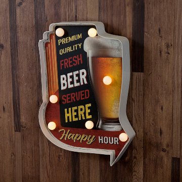 アメリカンクラシック LED SignLED FRESH BEER ビール ネオンサイン ウォールインテリア アメリカン雑貨の画像